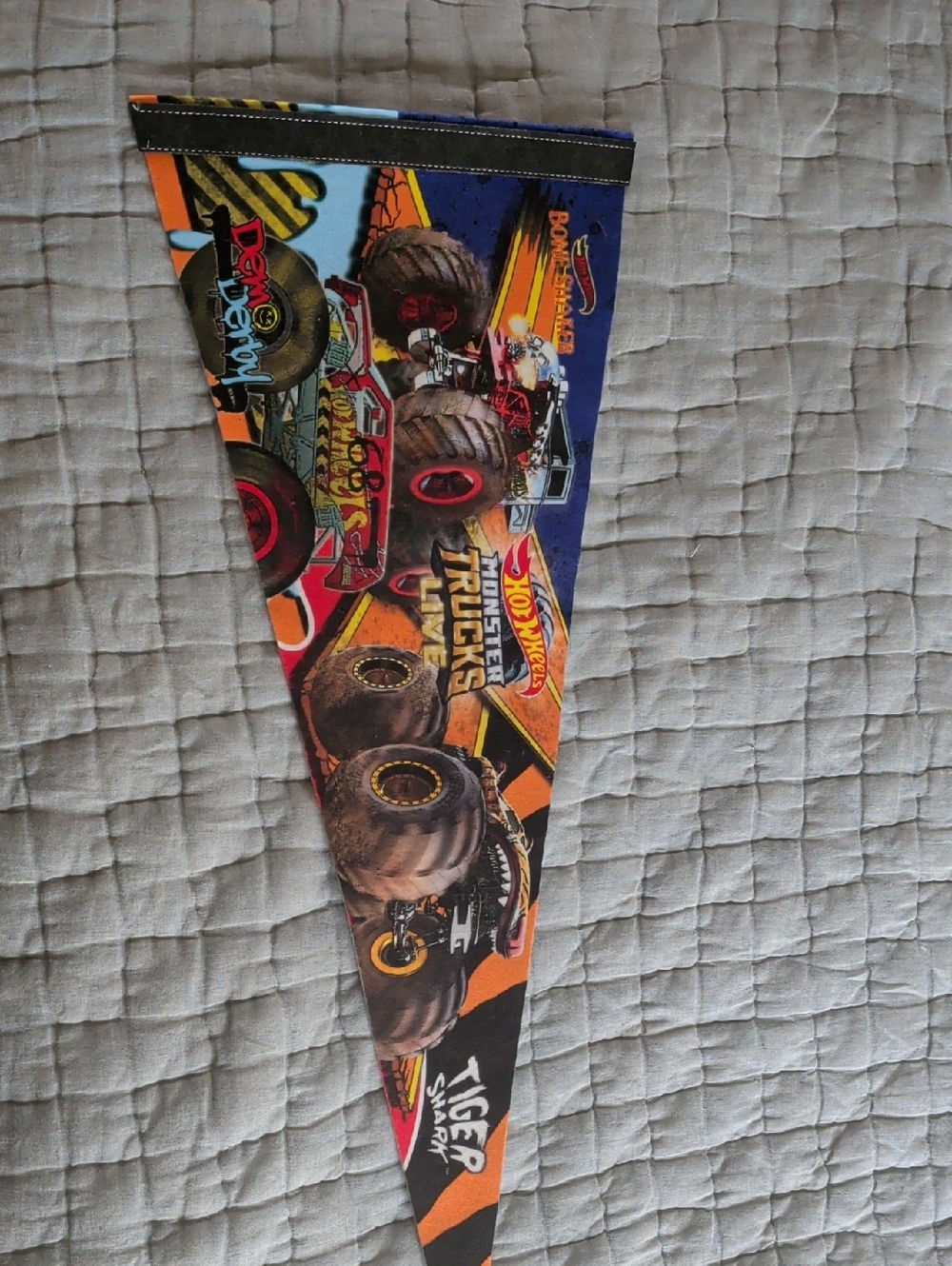 Hot Wheels Monster Trucks Pennant - Black, Orange, Blue
